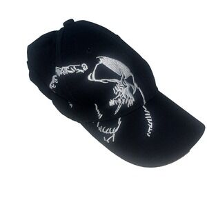 Black White‎ Embroidered Skull Design Hat SnapBack Ball Cap Adjustable Adult OS